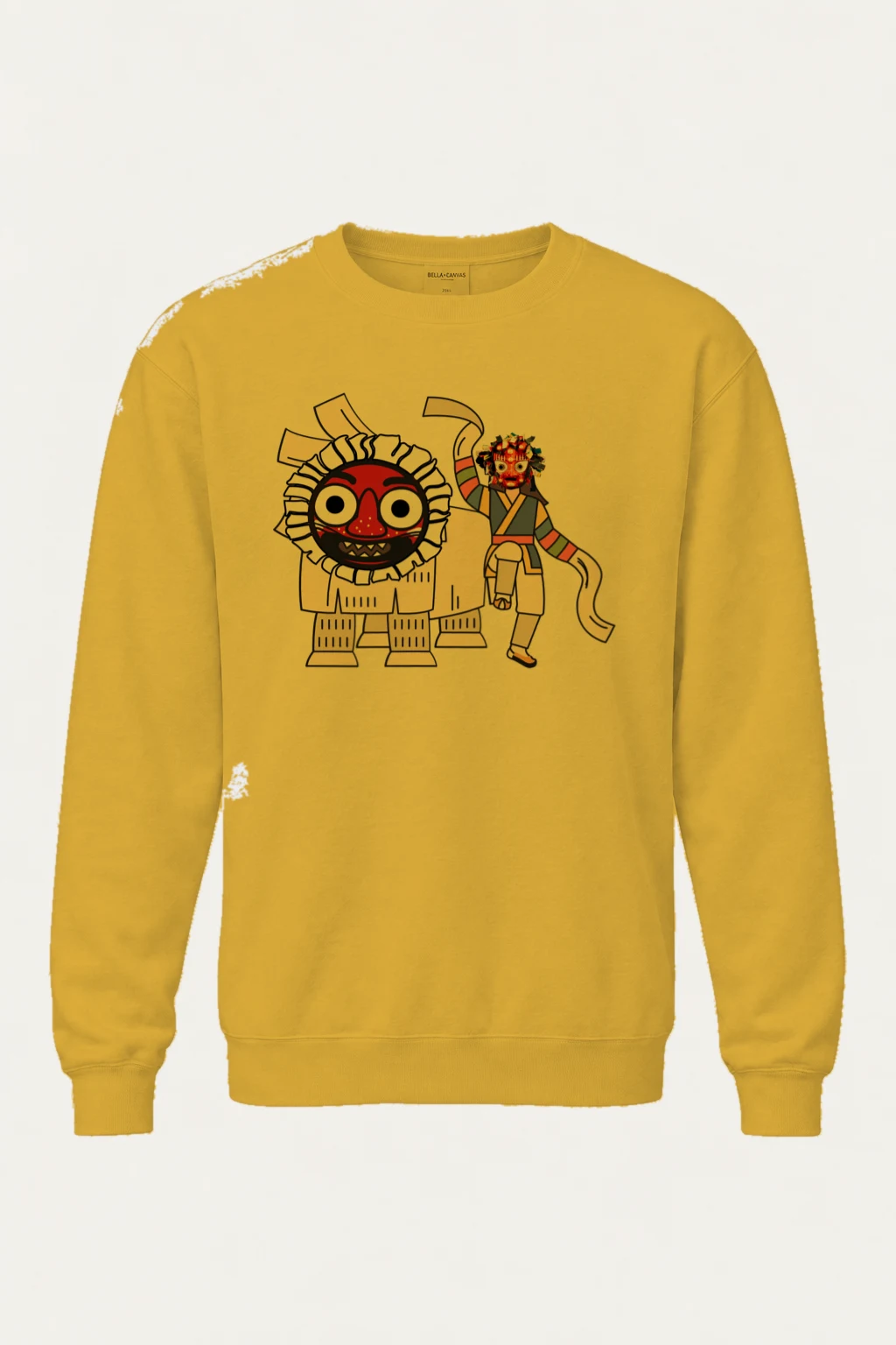 "Masked Lion Dance" Unisex Sponge Fleece Crewneck Sweatshirt | Bella + Canvas 3901