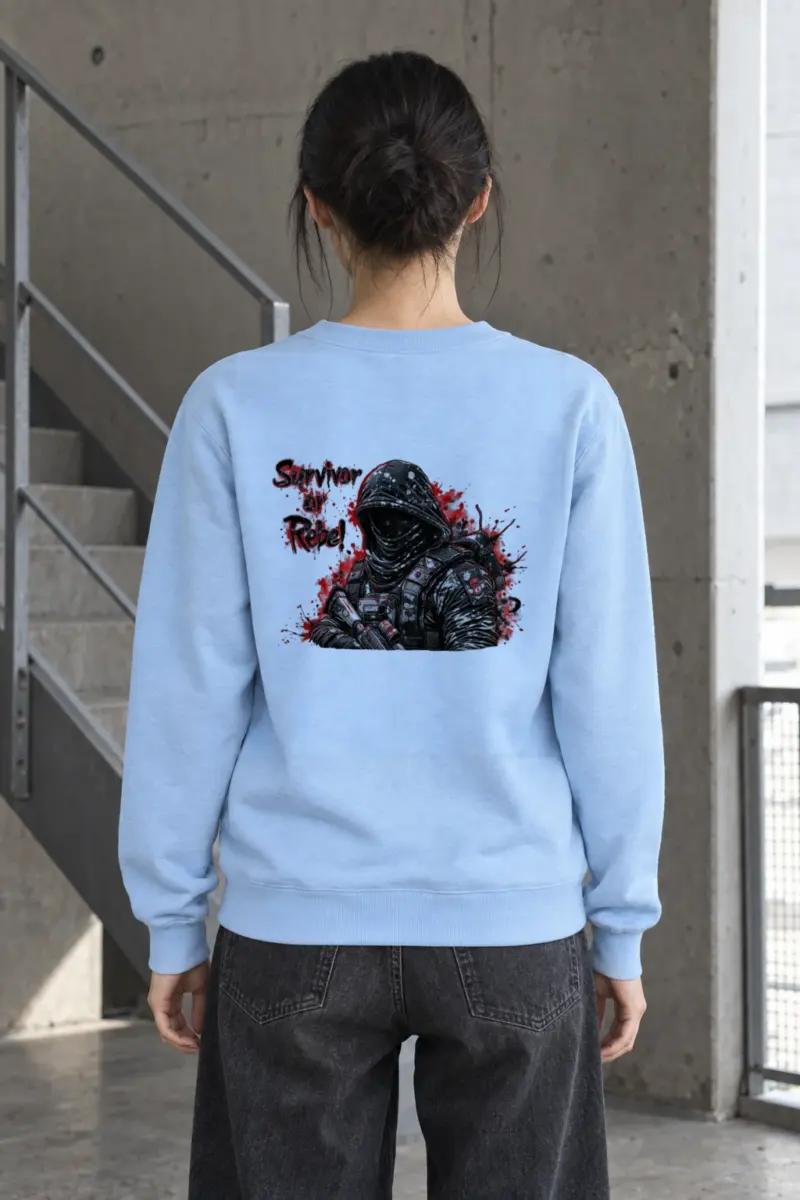 "Masked Tactical Survivor" Heavy Blend Unisex Crewneck Sweatshirt