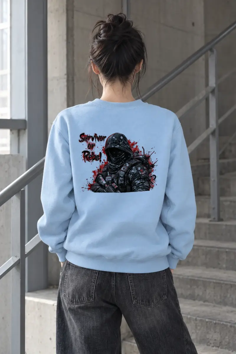 "Masked Tactical Survivor" Heavy Blend Unisex Crewneck Sweatshirt