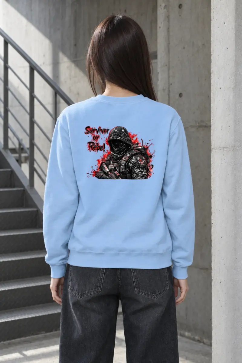 "Masked Tactical Survivor" Heavy Blend Unisex Crewneck Sweatshirt