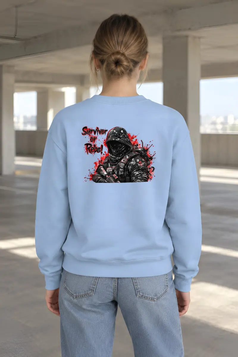 "Masked Tactical Survivor" Heavy Blend Unisex Crewneck Sweatshirt
