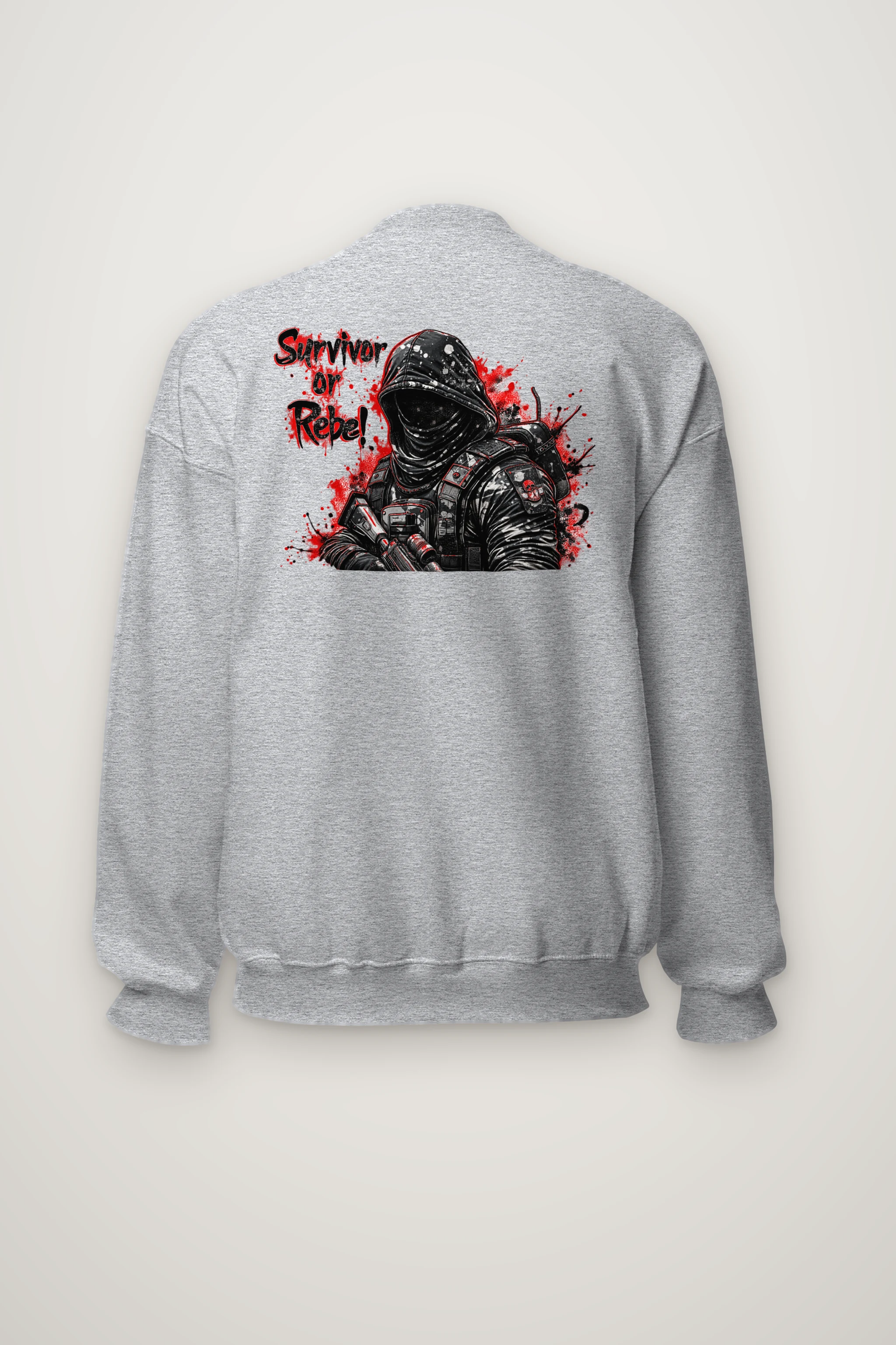 "Masked Tactical Survivor" Heavy Blend Unisex Crewneck Sweatshirt