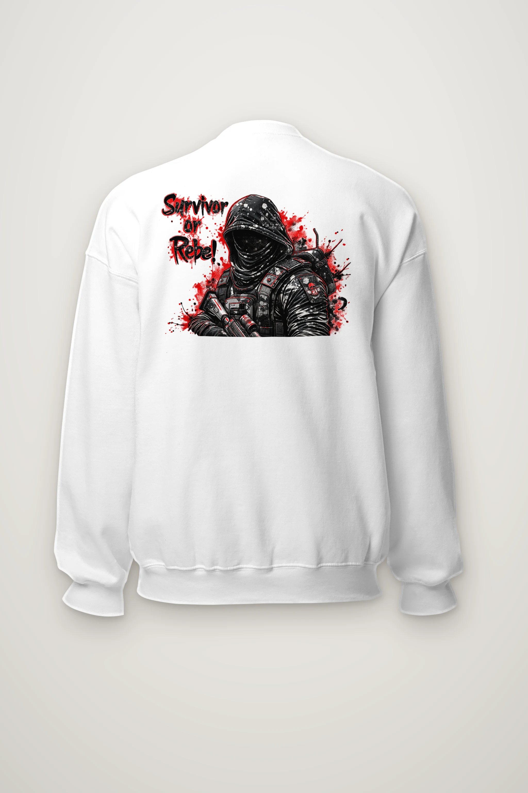 "Masked Tactical Survivor" Heavy Blend Unisex Crewneck Sweatshirt