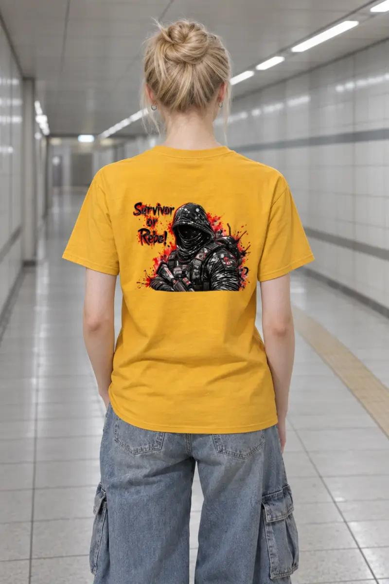 "Masked Tactical Survivor" Heavyweight Unisex Crewneck T-shirt