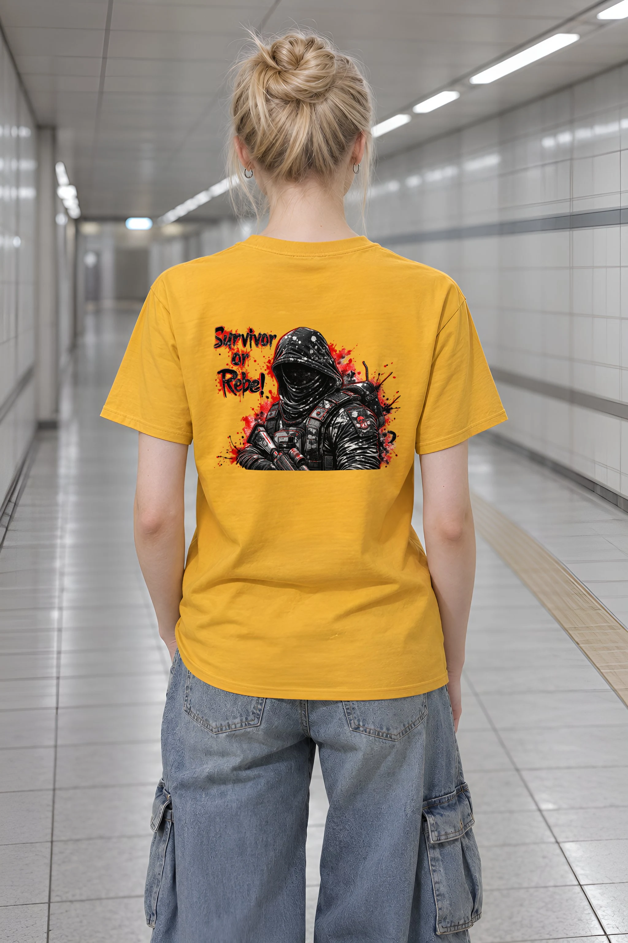 "Masked Tactical Survivor" Heavyweight Unisex Crewneck T-shirt