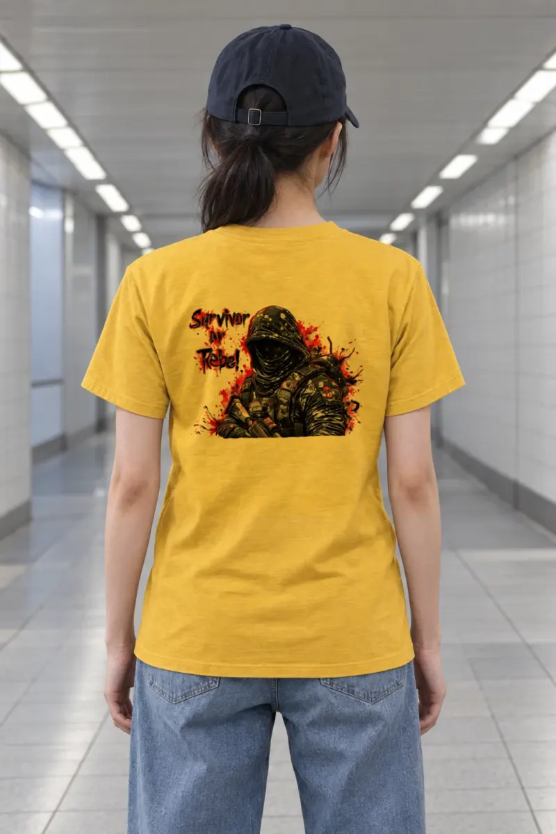 "Masked Tactical Survivor" Heavyweight Unisex Crewneck T-shirt