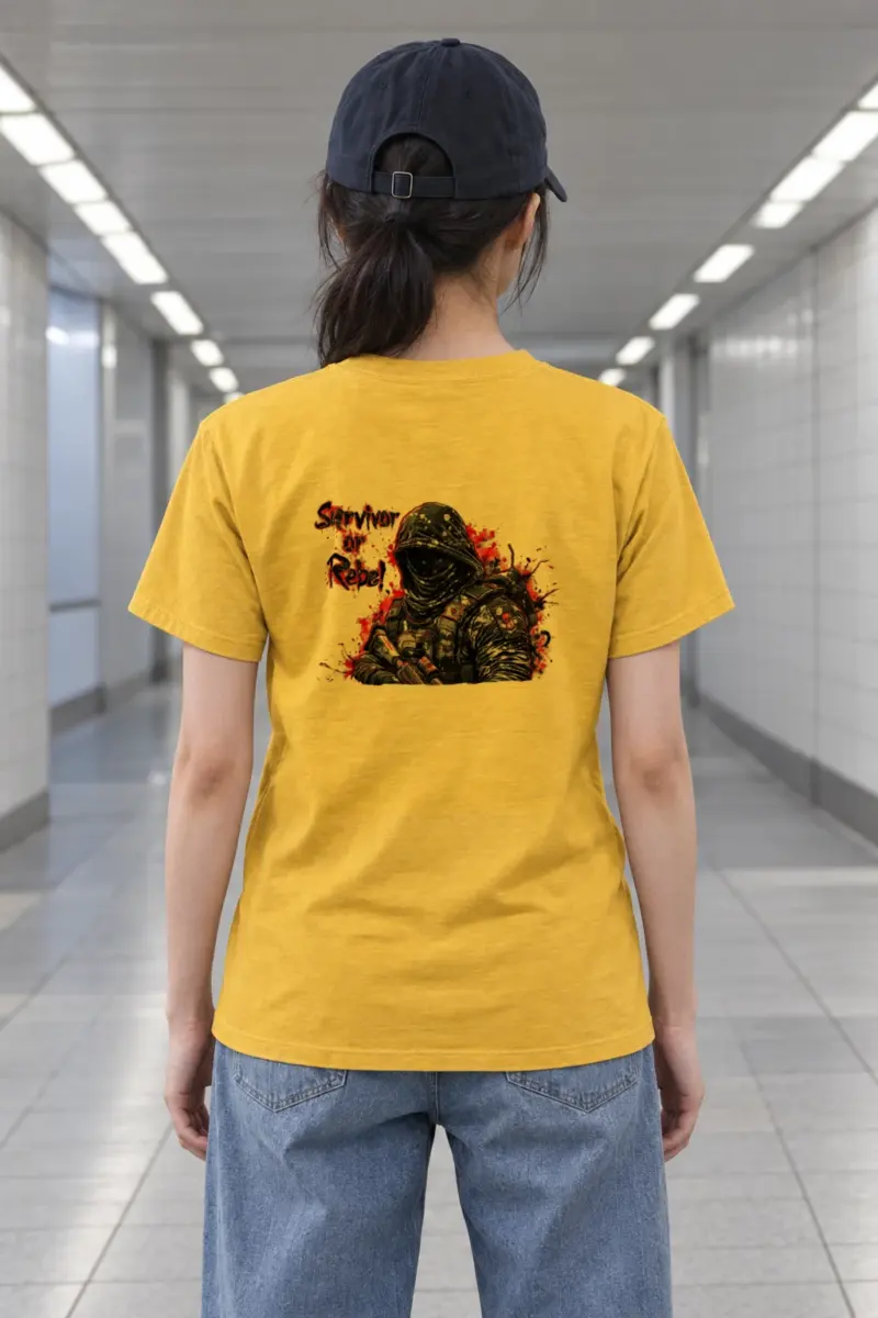 "Masked Tactical Survivor" Heavyweight Unisex Crewneck T-shirt