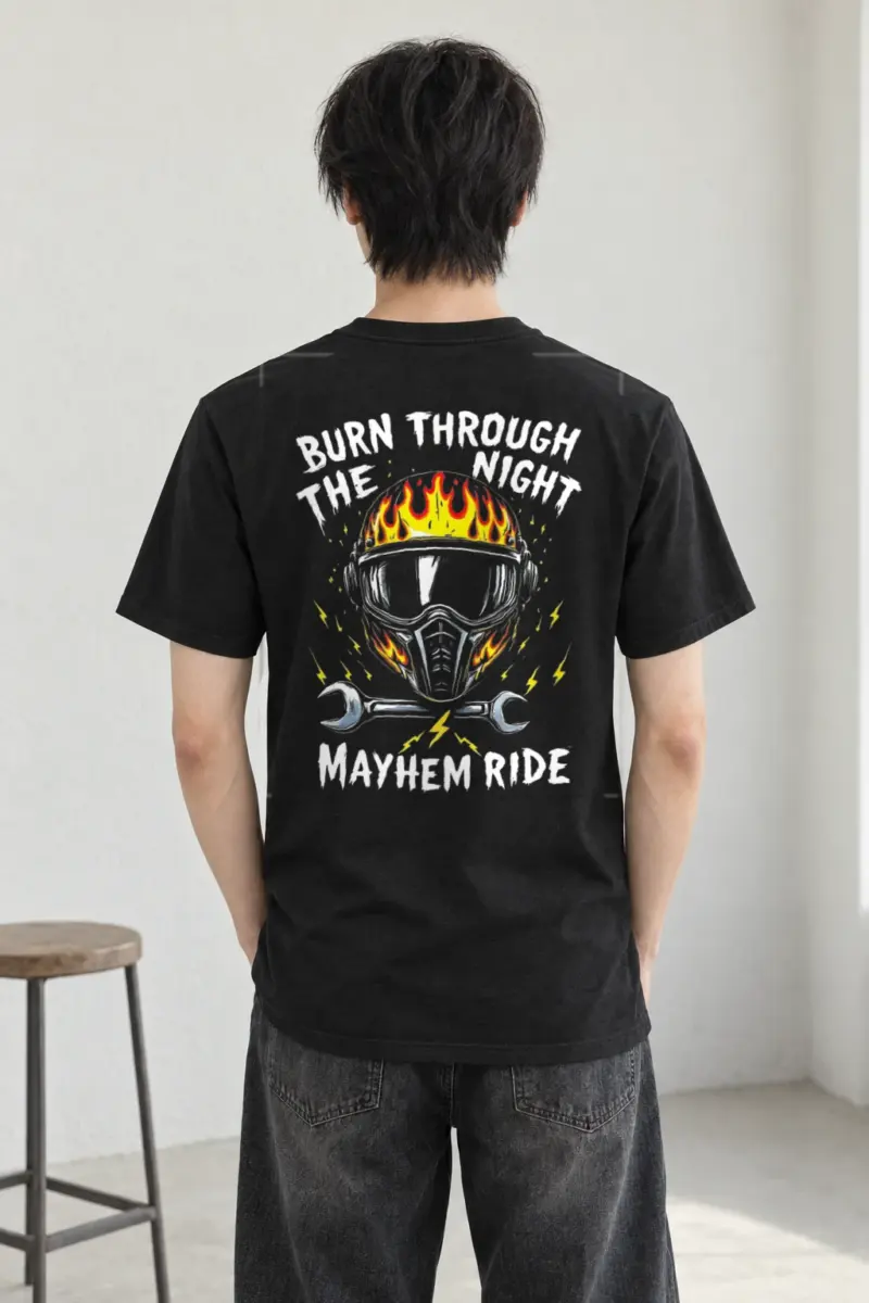 "Mayhem Ride" Heavyweight Unisex Crewneck T-shirt