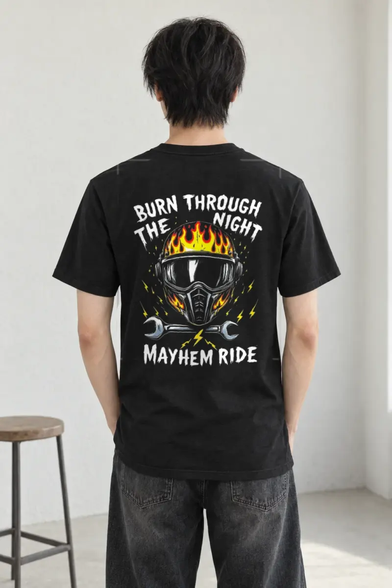 "Mayhem Ride" Heavyweight Unisex Crewneck T-shirt