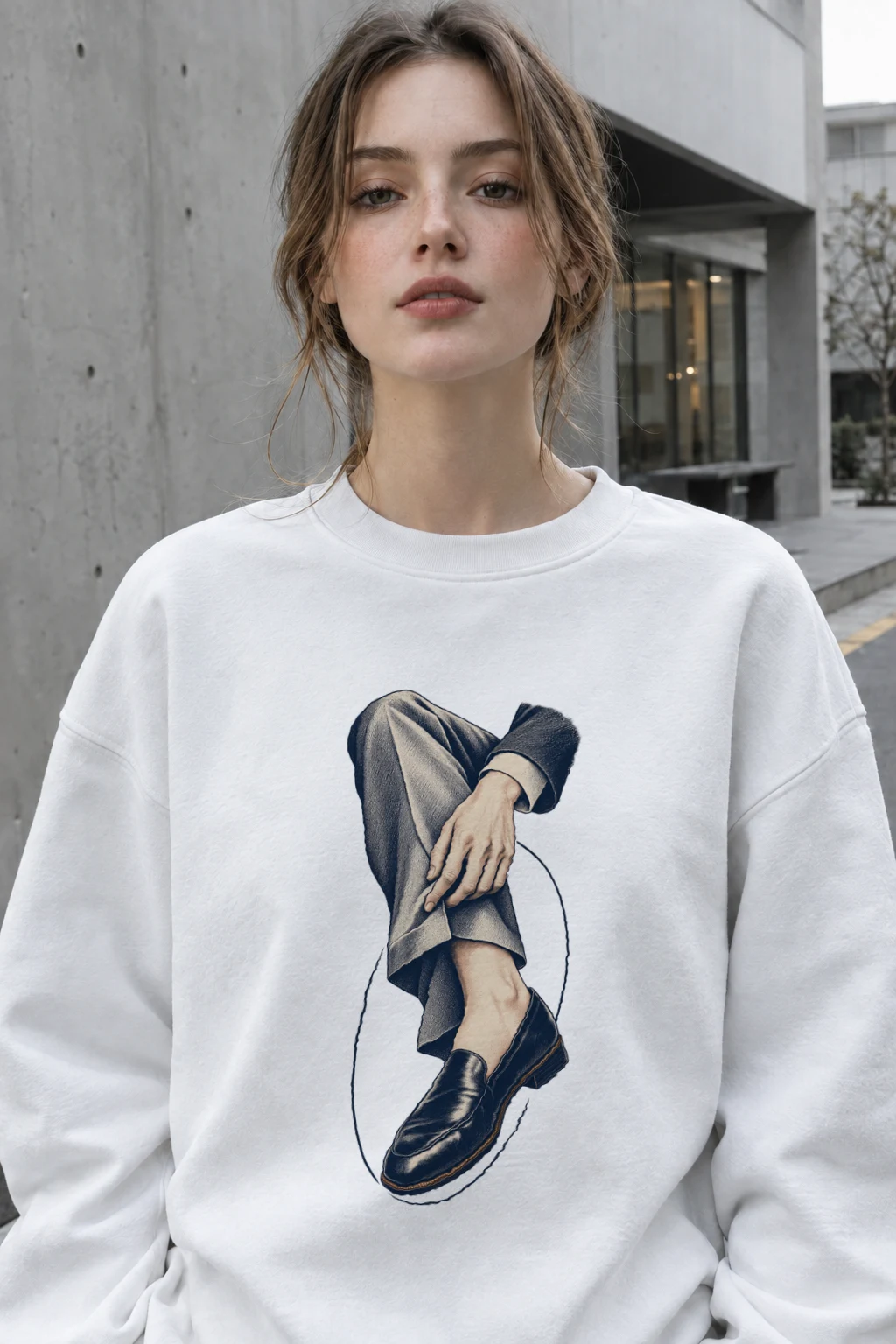 "Measured Poise" Heavy Blend Unisex Crewneck Sweatshirt | Gildan 18000