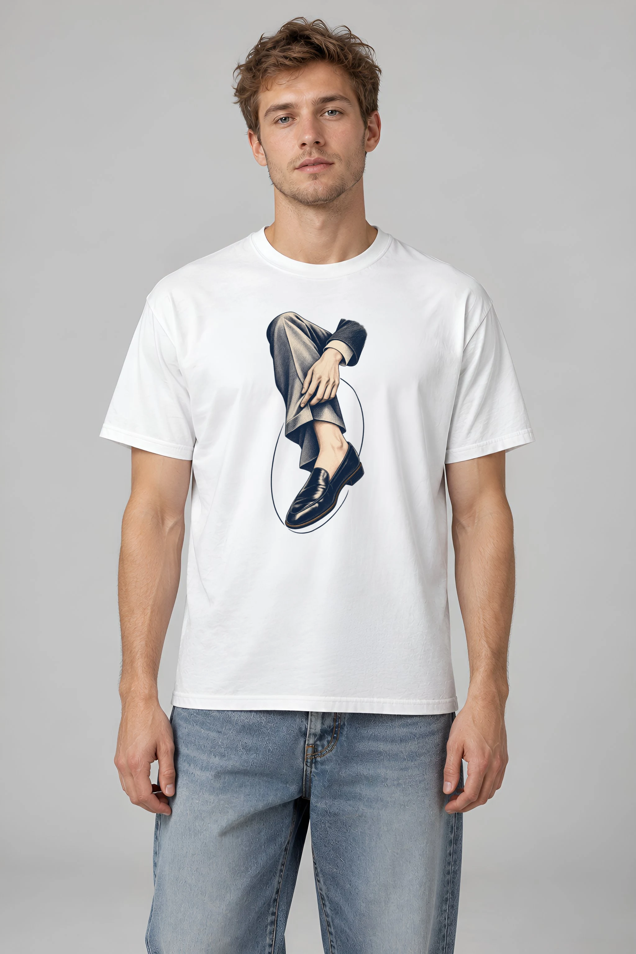 "Measured Poise" Heavyweight Unisex Crewneck T-shirt