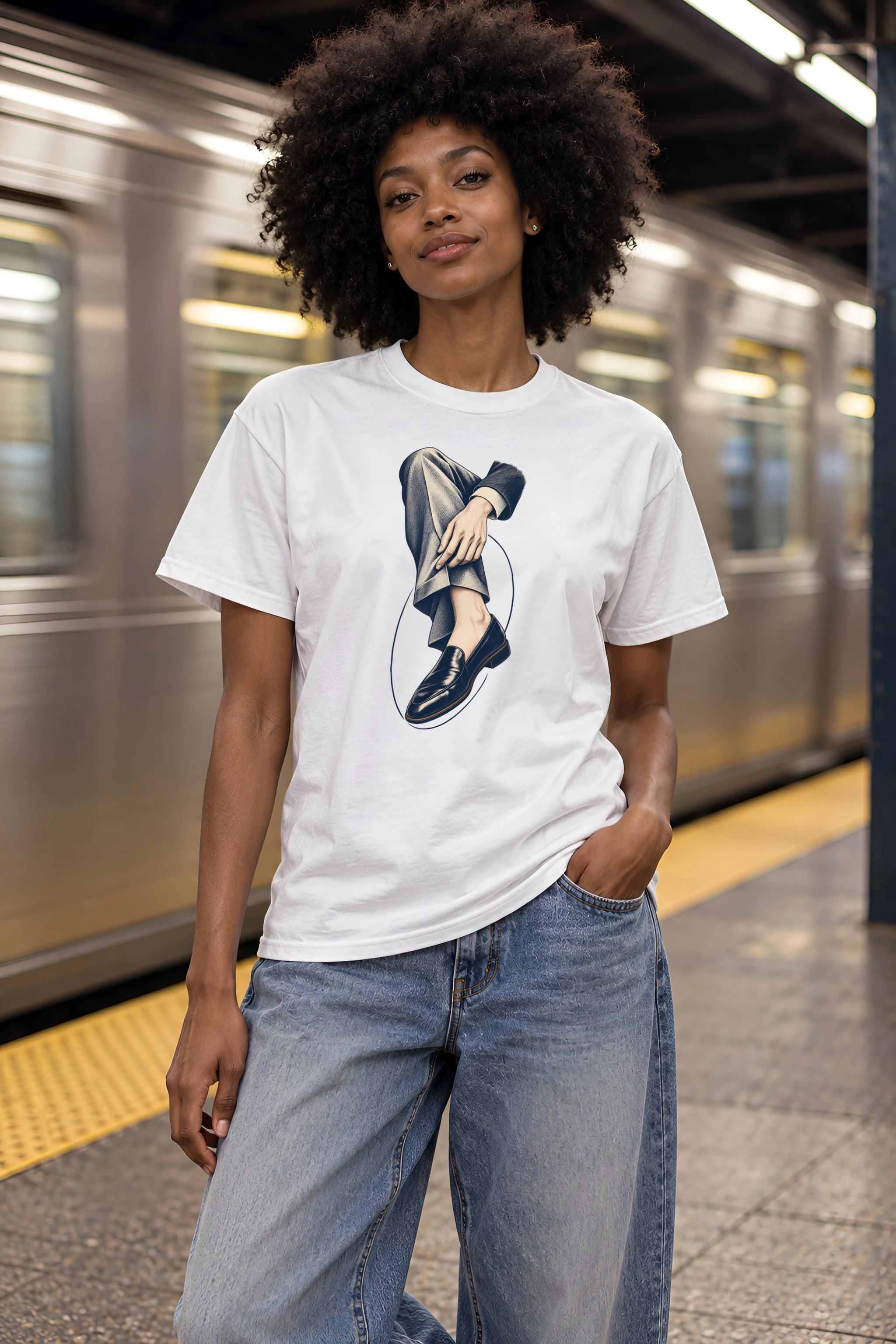 "Measured Poise" Heavyweight Unisex Crewneck T-shirt