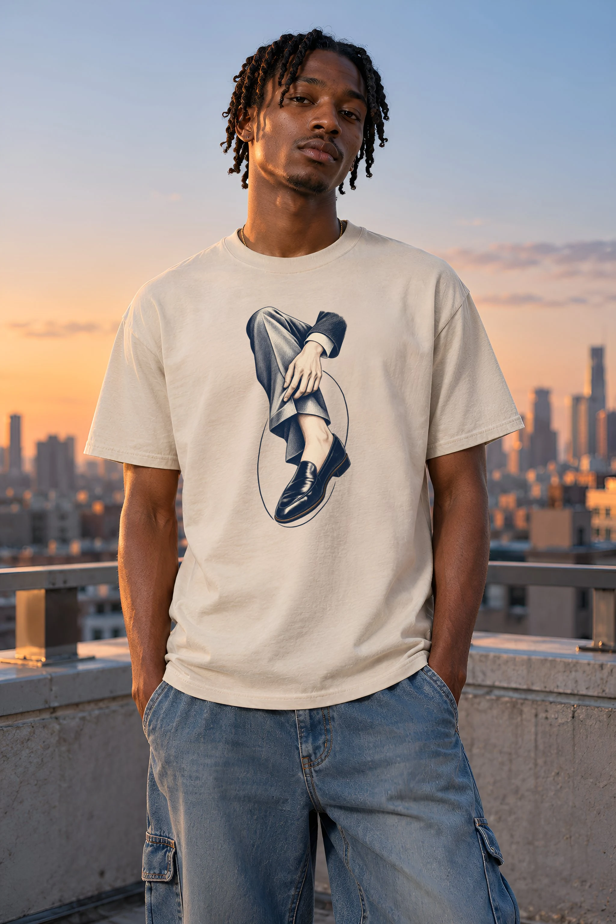 "Measured Poise" Heavyweight Unisex Crewneck T-shirt