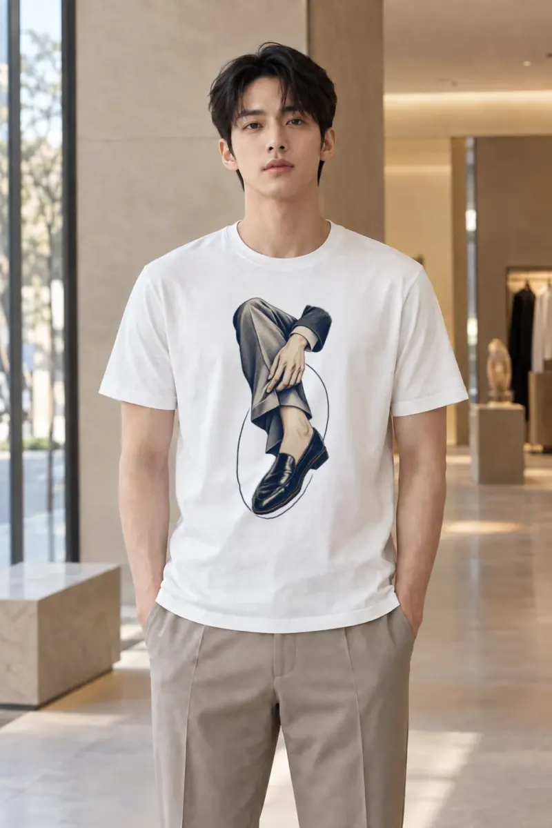 "Measured Poise" Heavyweight Unisex Crewneck T-shirt | Gildan 5000