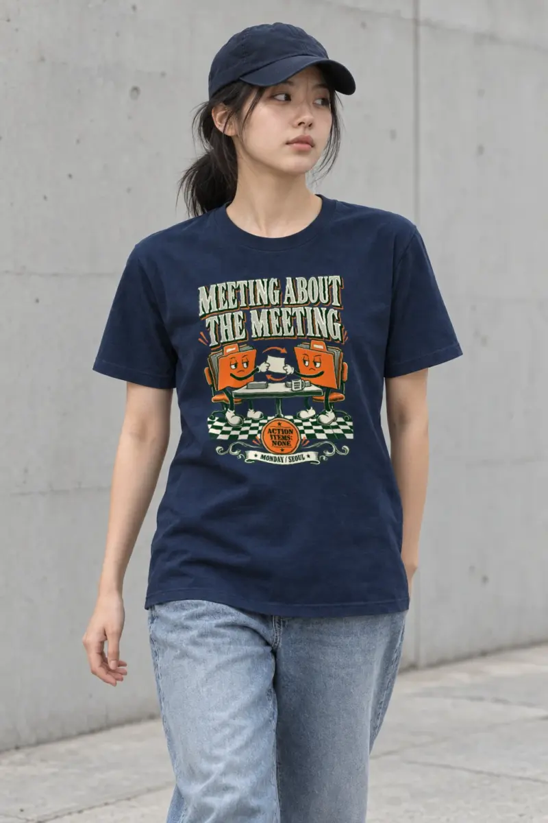 "Meeting About The Meeting" Heavyweight Unisex Crewneck T-shirt