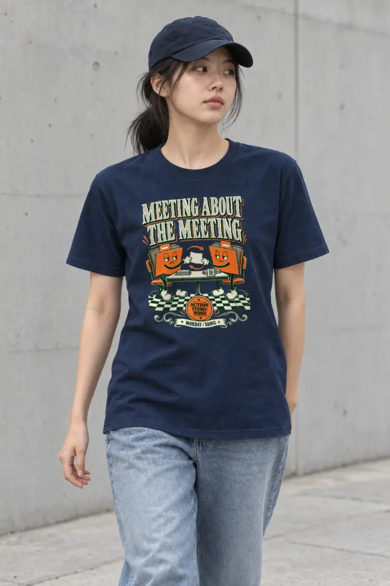 "Meeting About The Meeting" Heavyweight Unisex Crewneck T-shirt