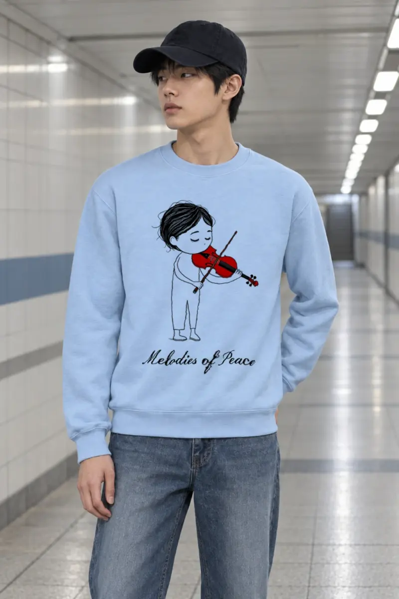 "Melodies Of Peace" Heavy Blend Unisex Crewneck Sweatshirt | Gildan 18000