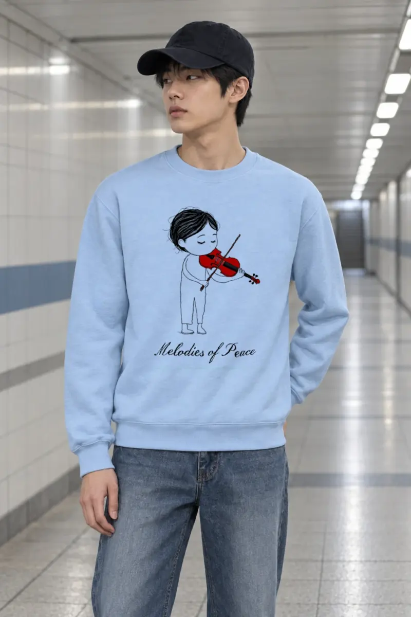 "Melodies Of Peace" Heavy Blend Unisex Crewneck Sweatshirt