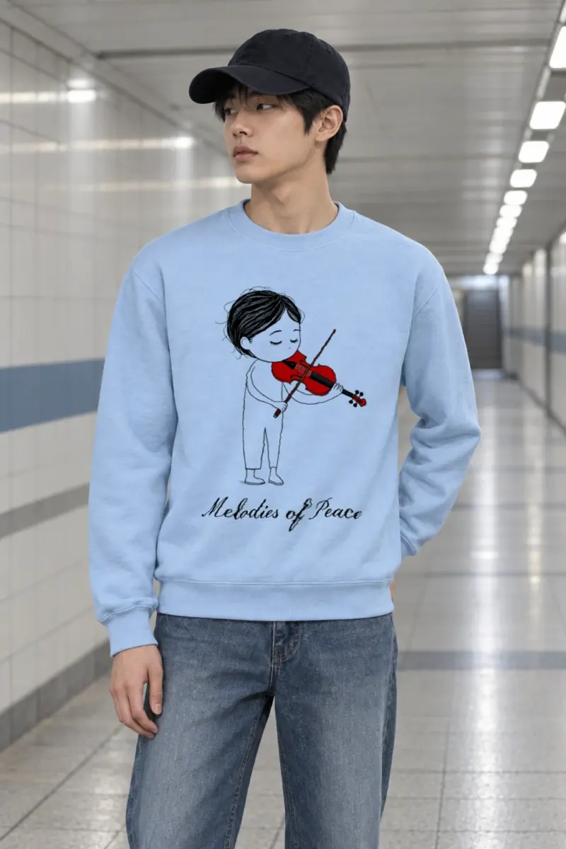 "Melodies Of Peace" Heavy Blend Unisex Crewneck Sweatshirt