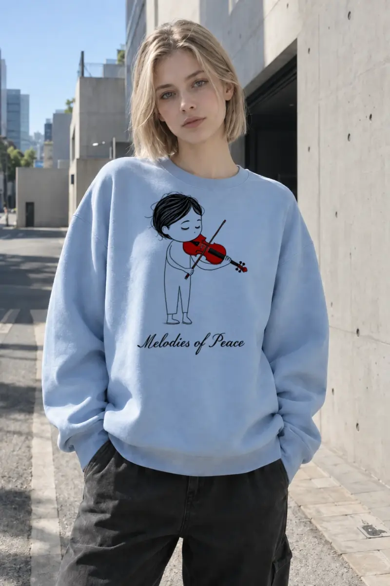 “Melodies Of Peace” Heavy Blend Unisex Crewneck Sweatshirt | Gildan 18000