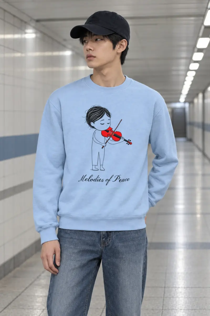 "Melodies Of Peace" Heavy Blend Unisex Crewneck Sweatshirt