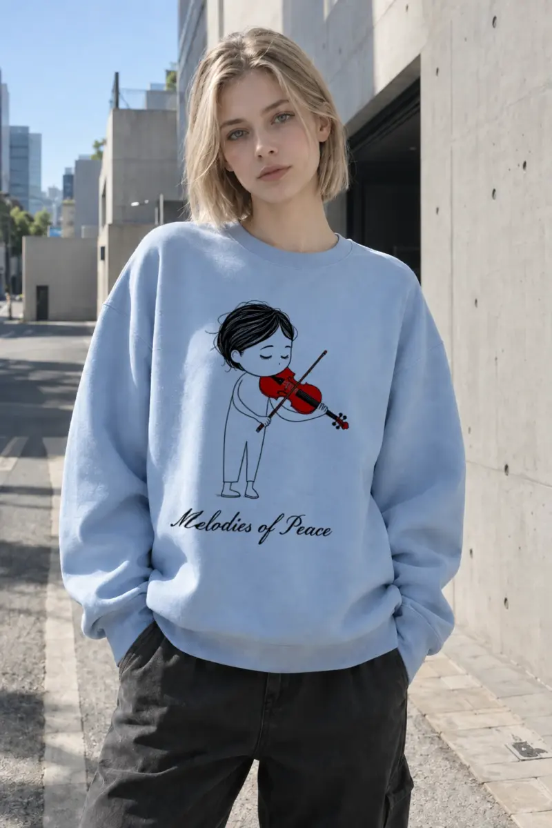 "Melodies Of Peace" Heavy Blend Unisex Crewneck Sweatshirt | Gildan 18000