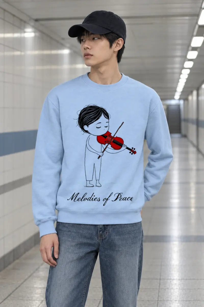 "Melodies Of Peace" Heavy Blend Unisex Crewneck Sweatshirt