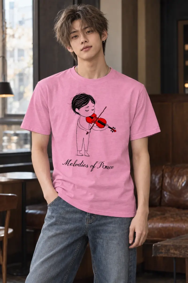 "Melodies Of Peace" Heavyweight Unisex Crewneck T-shirt