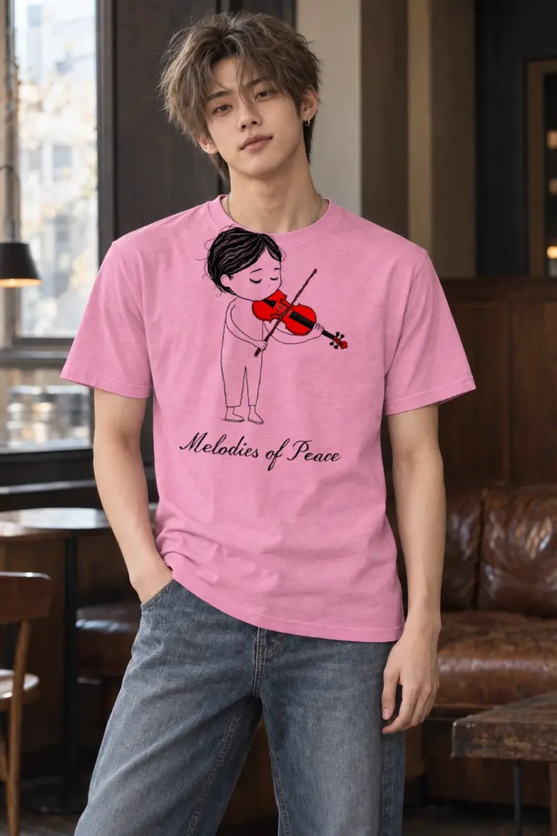 "Melodies Of Peace" Heavyweight Unisex Crewneck T-shirt