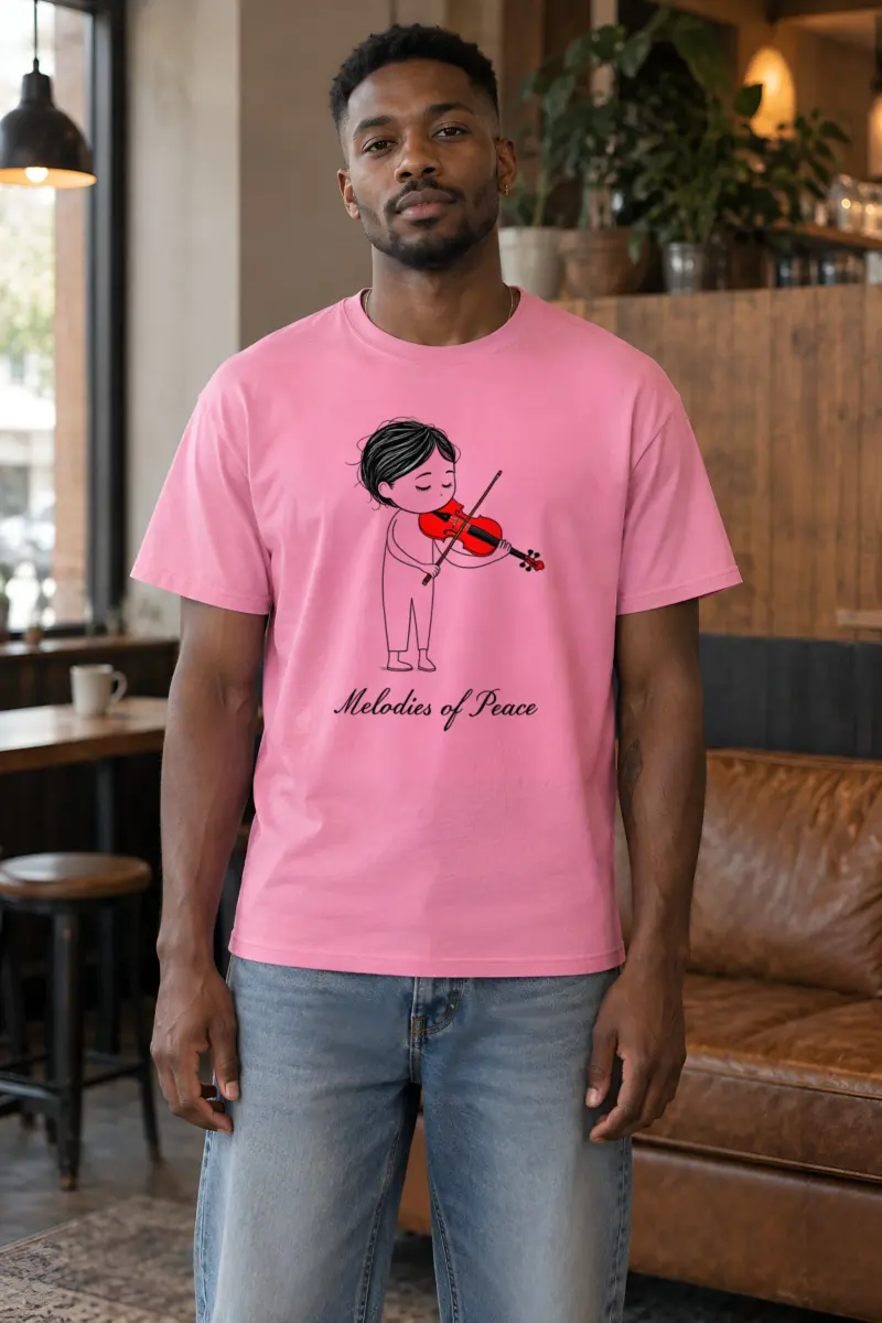 "Melodies Of Peace" Heavyweight Unisex Crewneck T-shirt