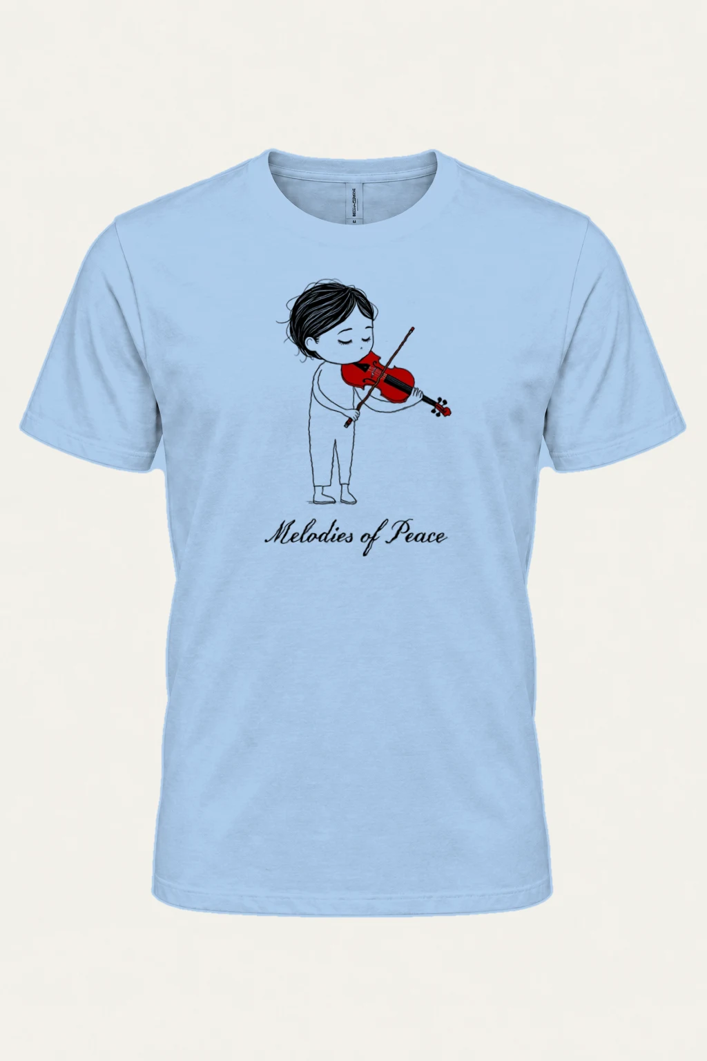 "Melodies Of Peace" Heavyweight Unisex Crewneck T-shirt | Gildan 5000
