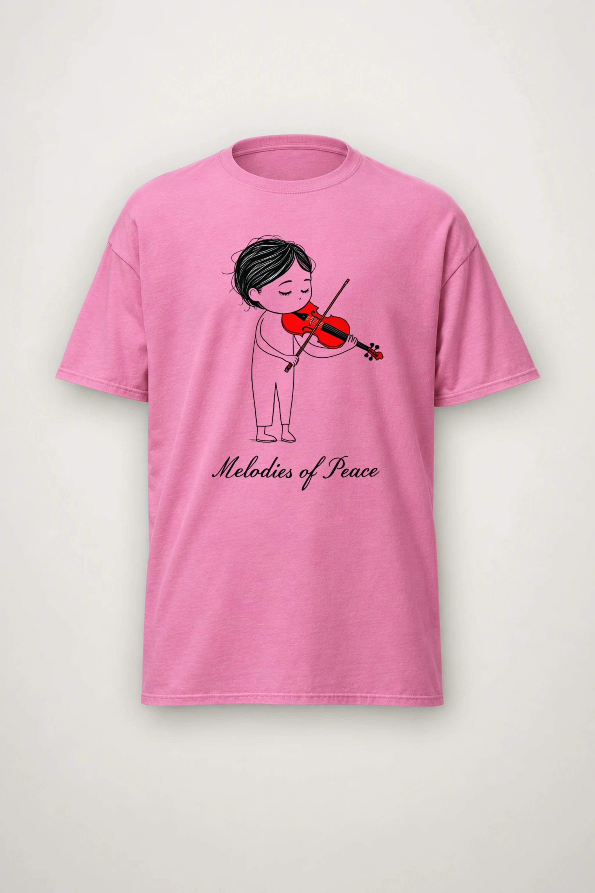 "Melodies Of Peace" Heavyweight Unisex Crewneck T-shirt