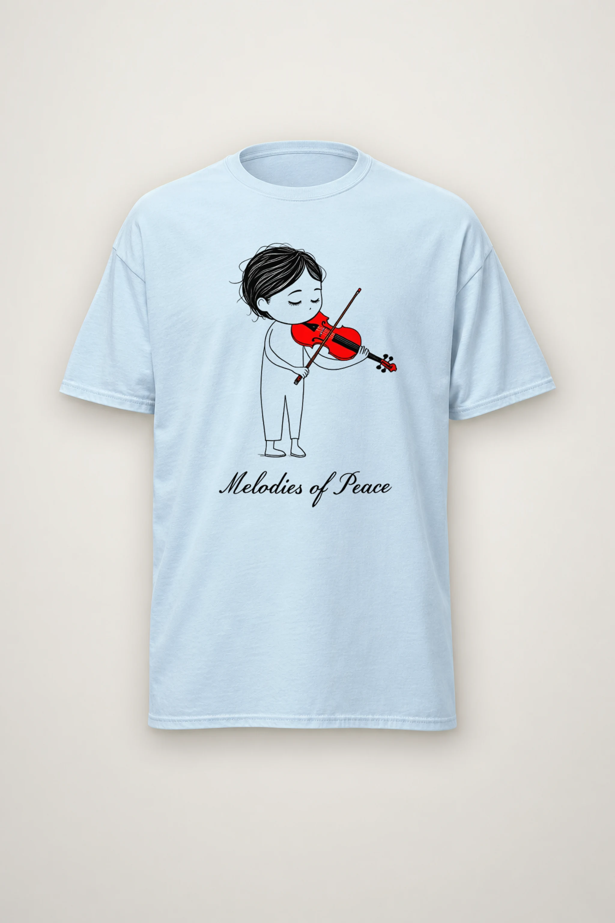 "Melodies Of Peace" Heavyweight Unisex Crewneck T-shirt