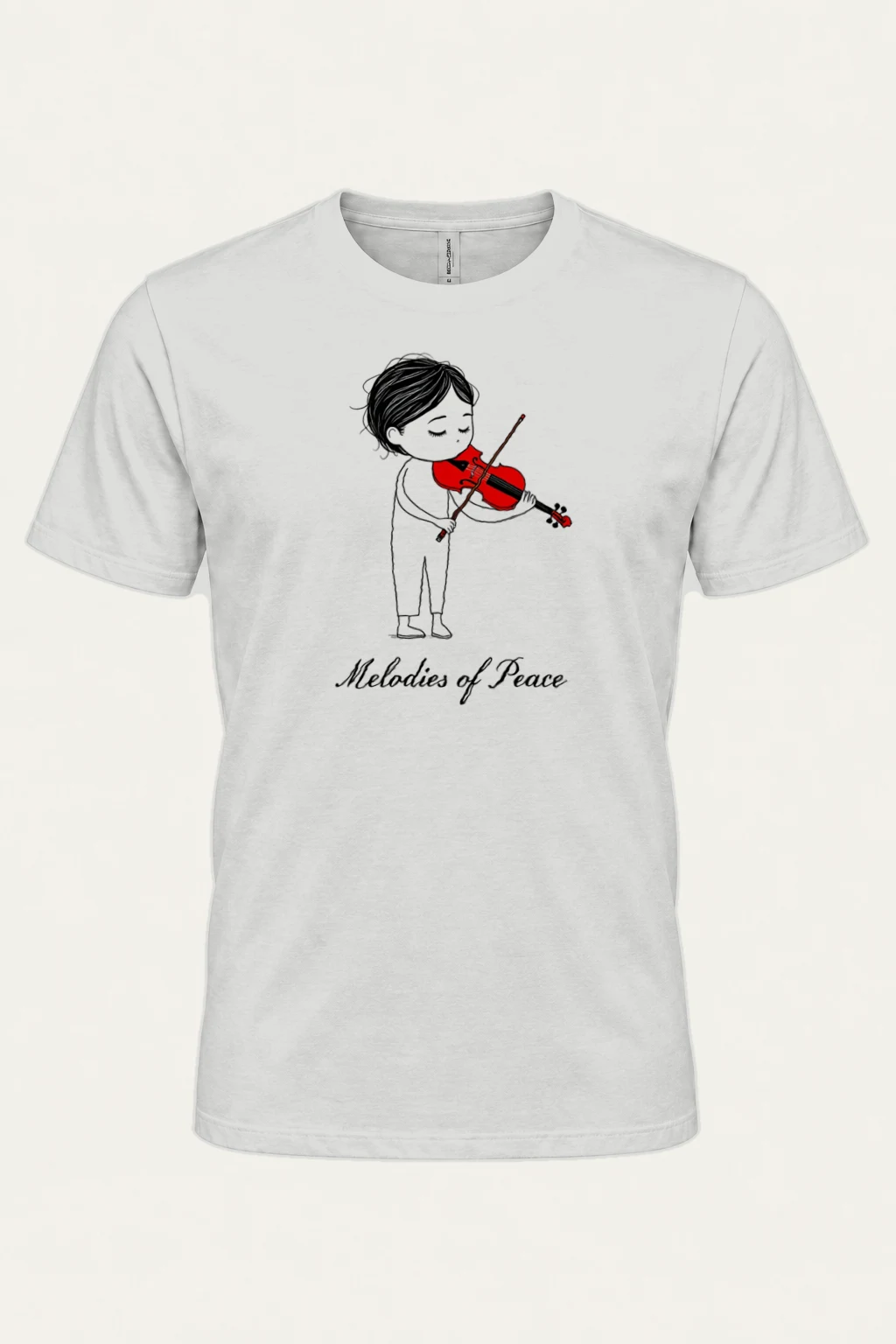 "Melodies Of Peace" Heavyweight Unisex Crewneck T-shirt | Gildan 5000