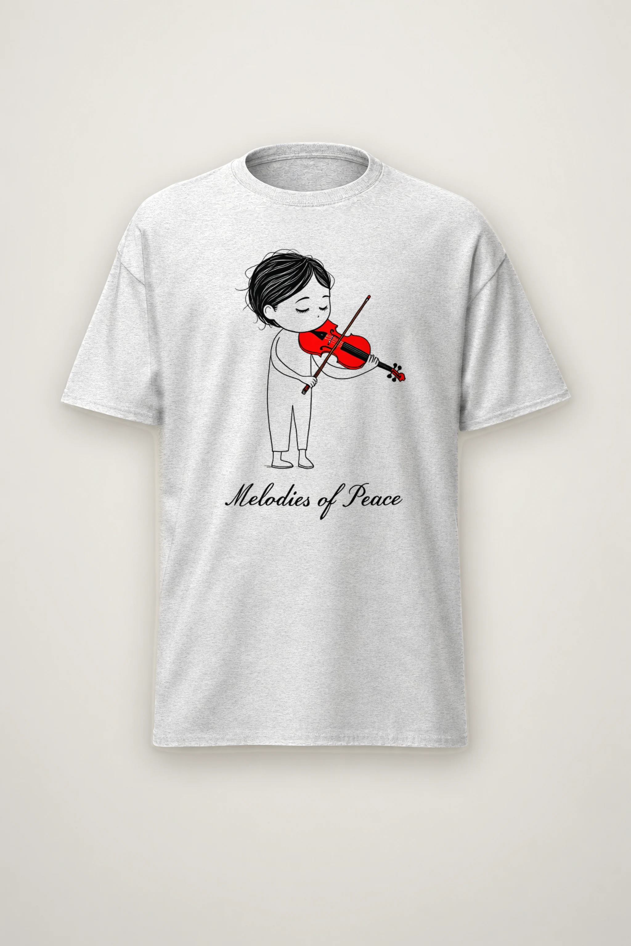 "Melodies Of Peace" Heavyweight Unisex Crewneck T-shirt