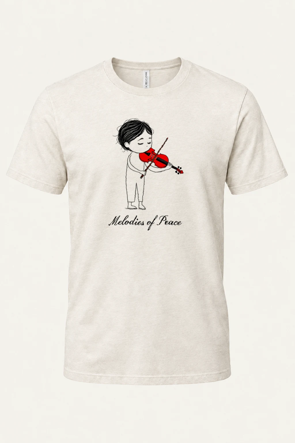 "Melodies Of Peace" Heavyweight Unisex Crewneck T-shirt | Gildan 5000