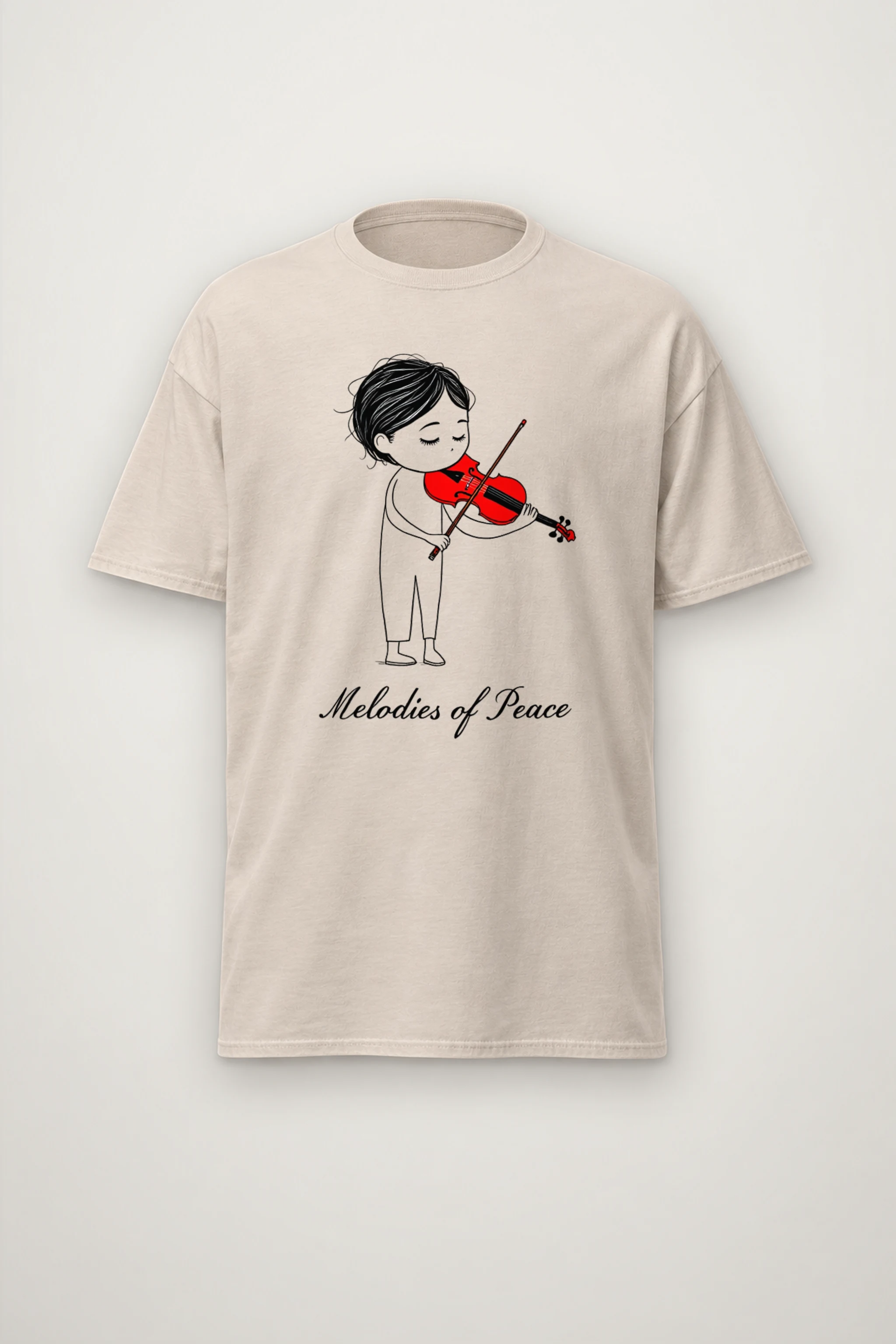 "Melodies Of Peace" Heavyweight Unisex Crewneck T-shirt