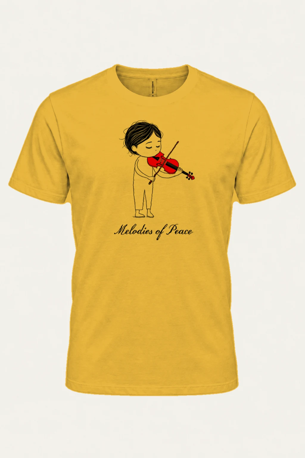 "Melodies Of Peace" Heavyweight Unisex Crewneck T-shirt | Gildan 5000