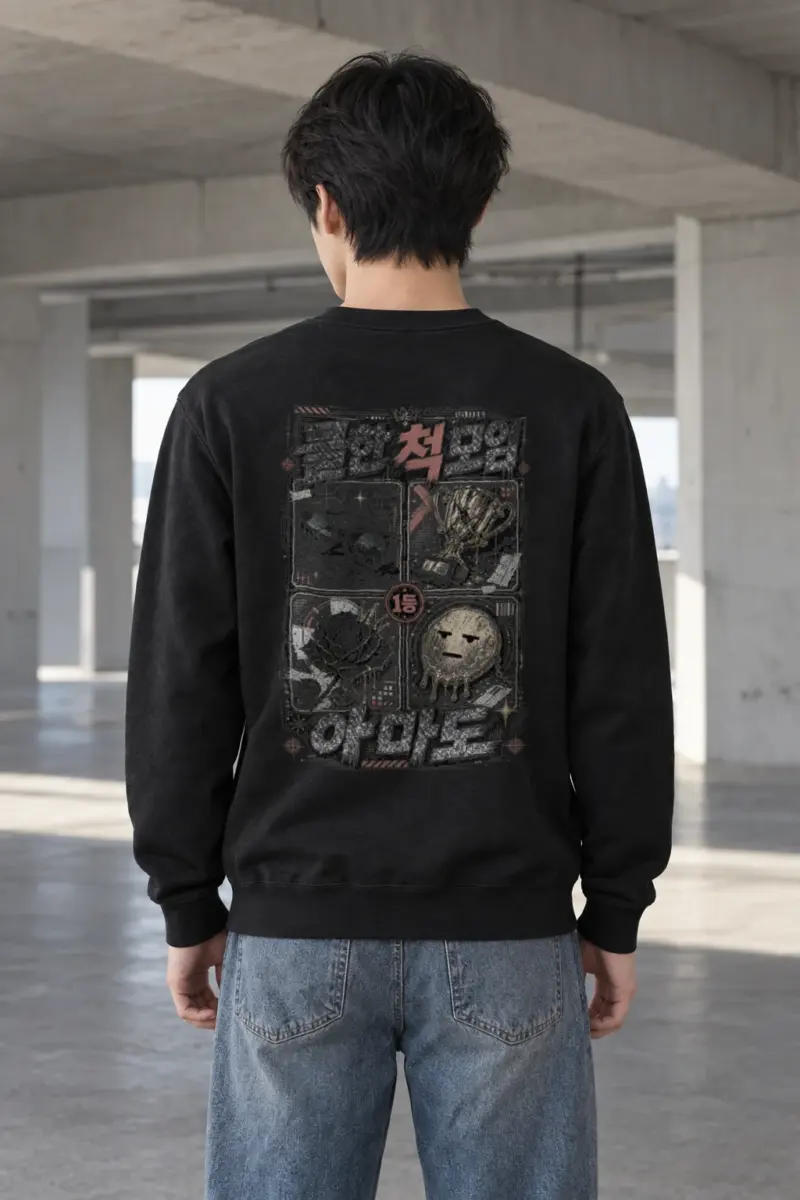 "Melting Face Trophy" Heavy Blend Unisex Crewneck Sweatshirt