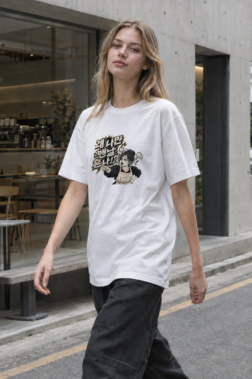 "Menu Again?" Heavyweight Unisex Crewneck T-shirt | Gildan 5000