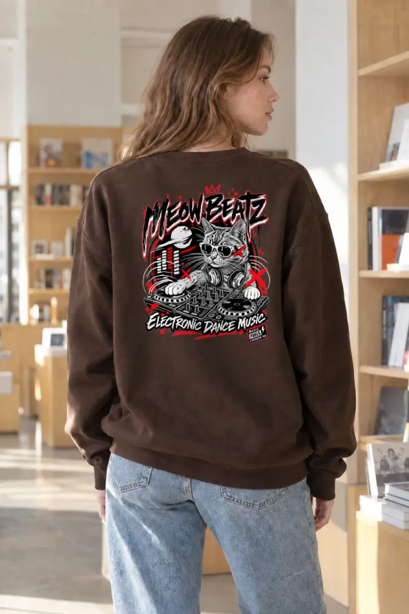 "Meow Beatz" Heavy Blend Unisex Crewneck Sweatshirt | Gildan 18000
