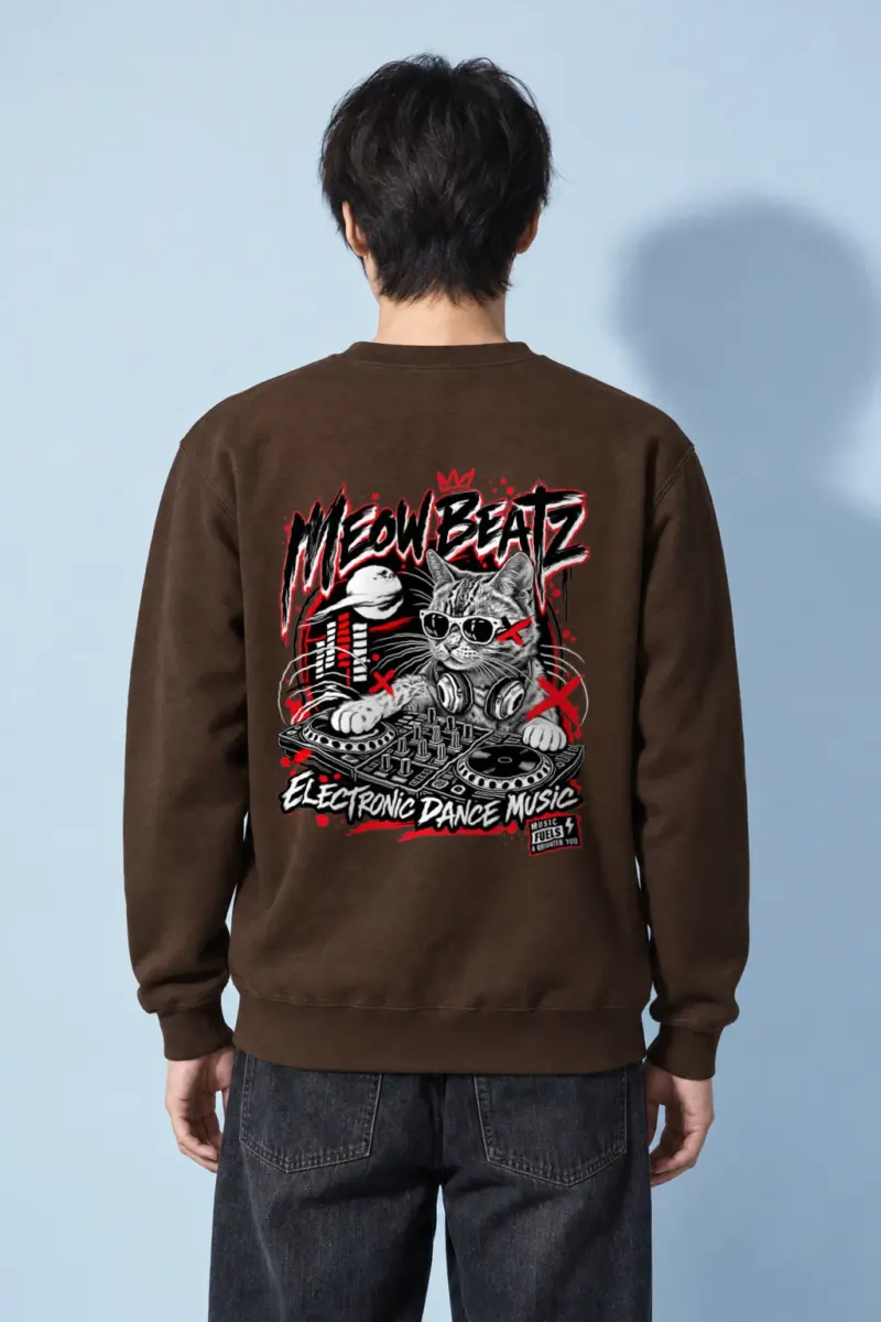 "Meow Beatz" Heavy Blend Unisex Crewneck Sweatshirt