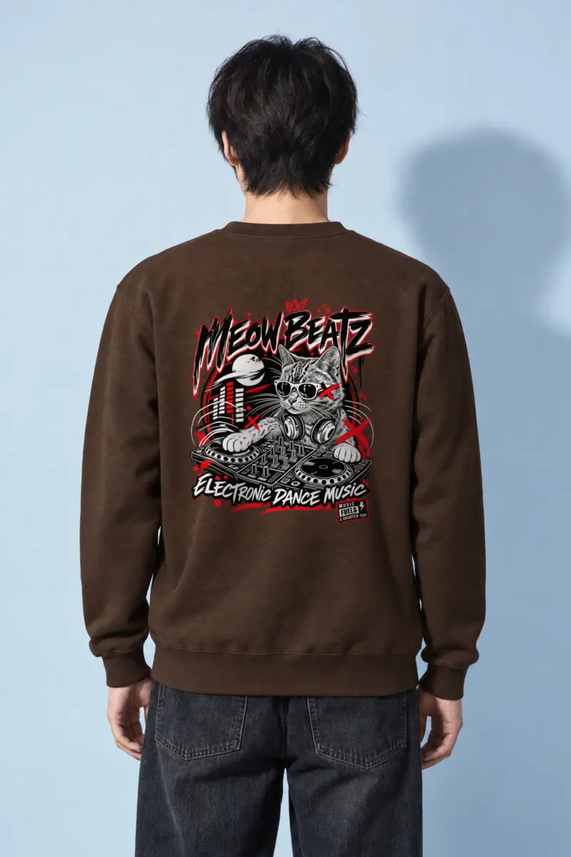 "Meow Beatz" Heavy Blend Unisex Crewneck Sweatshirt
