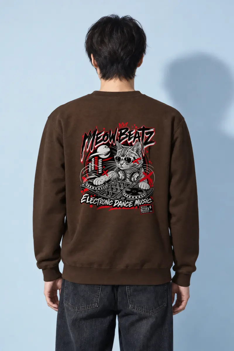 "Meow Beatz" Heavy Blend Unisex Crewneck Sweatshirt