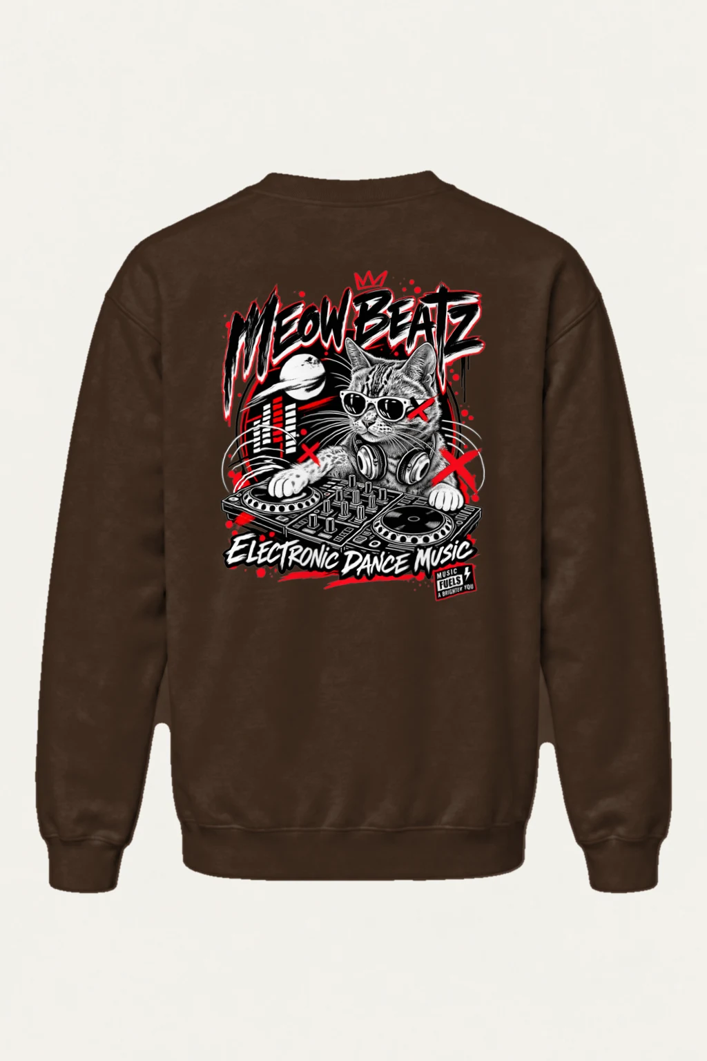 "Meow Beatz" Heavy Blend Unisex Crewneck Sweatshirt | Gildan 18000