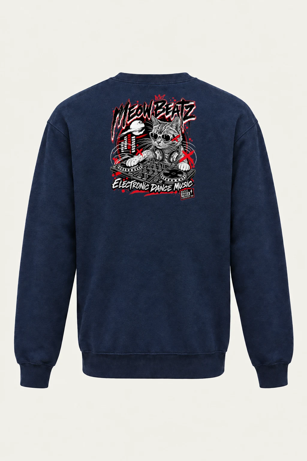 "Meow Beatz" Heavy Blend Unisex Crewneck Sweatshirt | Gildan 18000