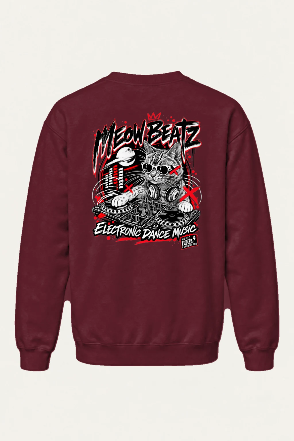 "Meow Beatz" Heavy Blend Unisex Crewneck Sweatshirt | Gildan 18000