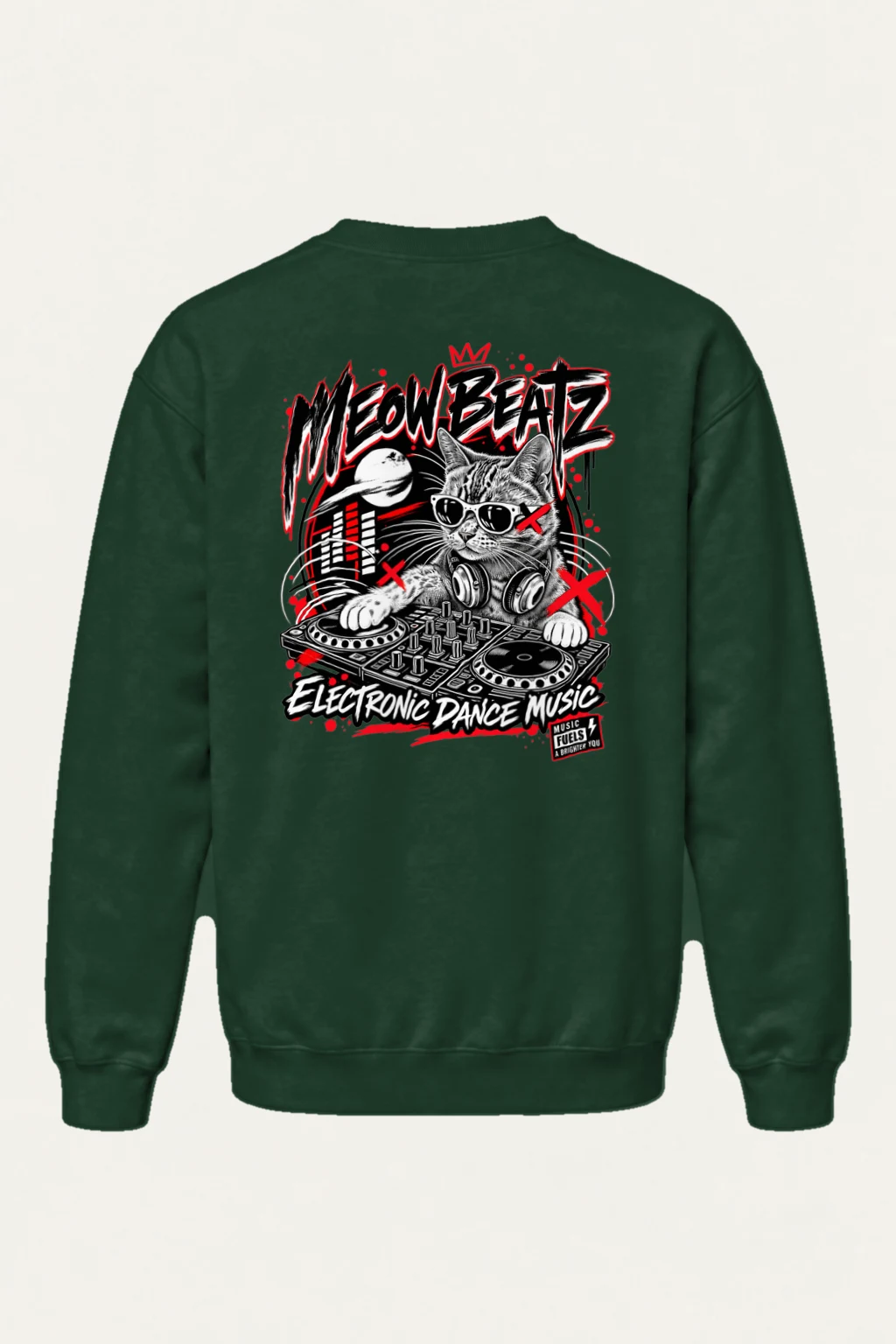 "Meow Beatz" Heavy Blend Unisex Crewneck Sweatshirt | Gildan 18000