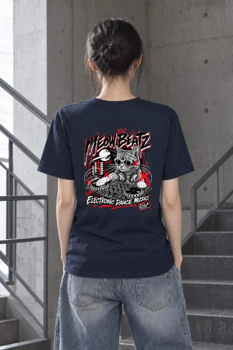 "Meow Beatz" Heavyweight Unisex Crewneck T-shirt