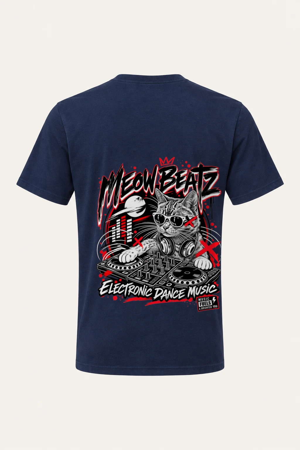 "Meow Beatz" Heavyweight Unisex Crewneck T-shirt | Gildan 5000